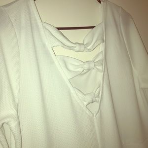 F21+ Fit & Flare Bow Dress